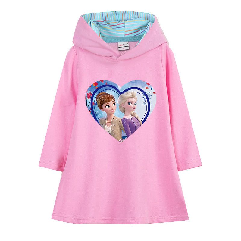 New Girl Party Holiday Toddler Princess Costume Elsa Anna Dress For Casual Wear Birthday