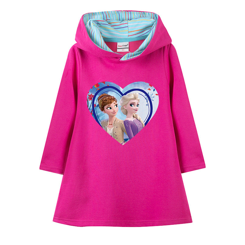 New Girl Party Holiday Toddler Princess Costume Elsa Anna Dress For Casual Wear Birthday