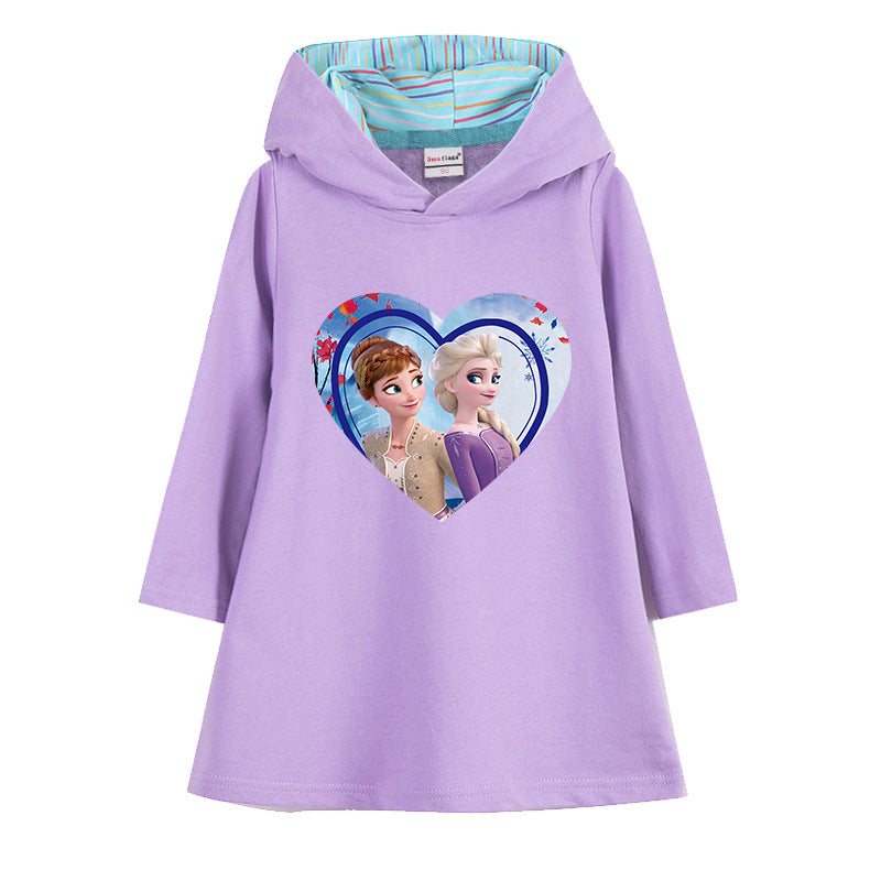 New Girl Party Holiday Toddler Princess Costume Elsa Anna Dress For Casual Wear Birthday