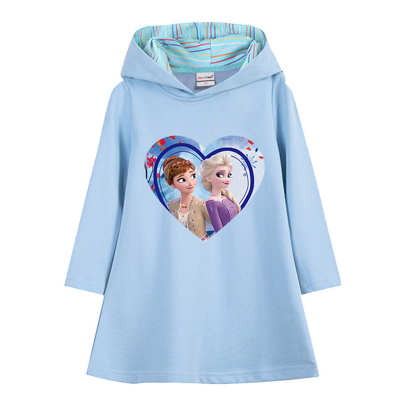 New Girl Party Holiday Toddler Princess Costume Elsa Anna Dress For Casual Wear Birthday
