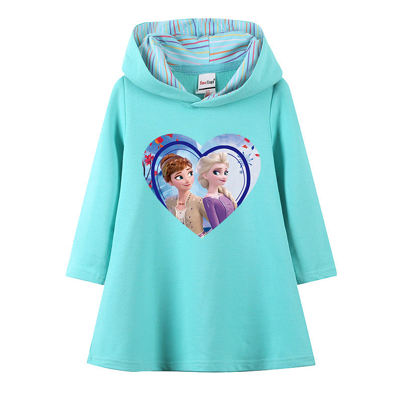 New Girl Party Holiday Toddler Princess Costume Elsa Anna Dress For Casual Wear Birthday