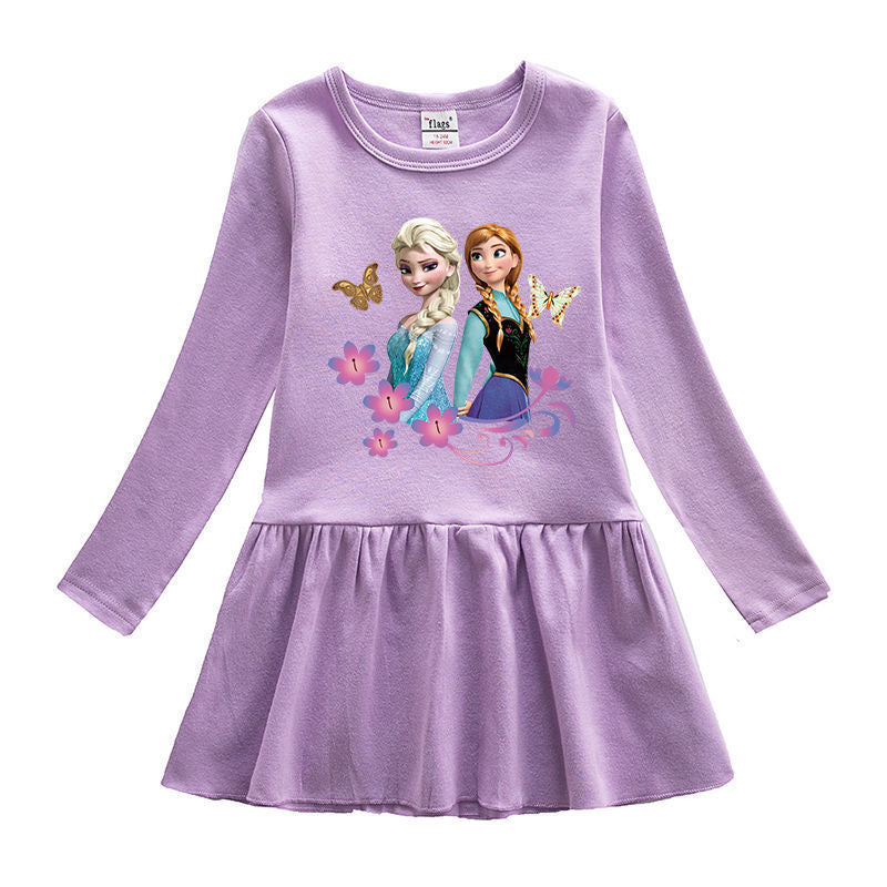 New Girl Party Toddler Princess Costume Elsa Dress For Casual Wear