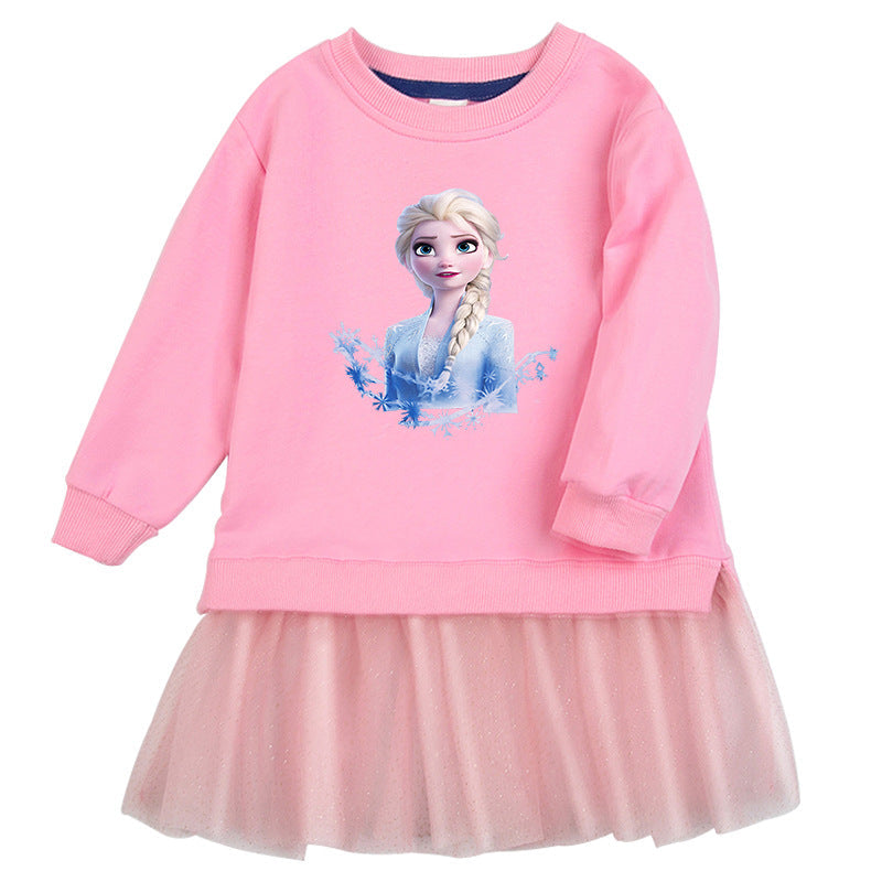 New Girl Party Toddler Princess Costume Elsa Dress For Casual Wear