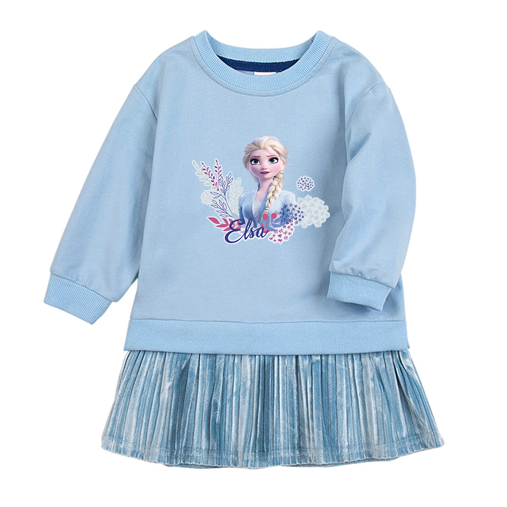 Elsa New Girl Party Toddler Princess Costume Mickey Mouse Dress For Casual Wear Holiday