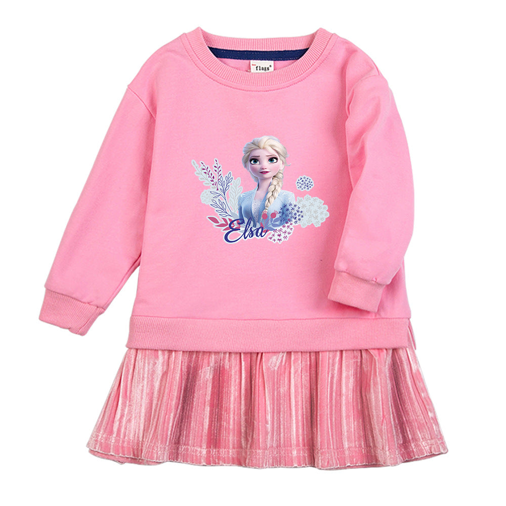 Elsa New Girl Party Toddler Princess Costume Mickey Mouse Dress For Casual Wear Holiday