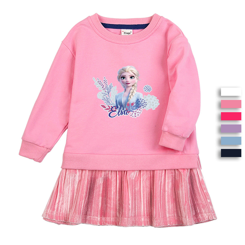 Elsa New Girl Party Toddler Princess Costume Mickey Mouse Dress For Casual Wear Holiday