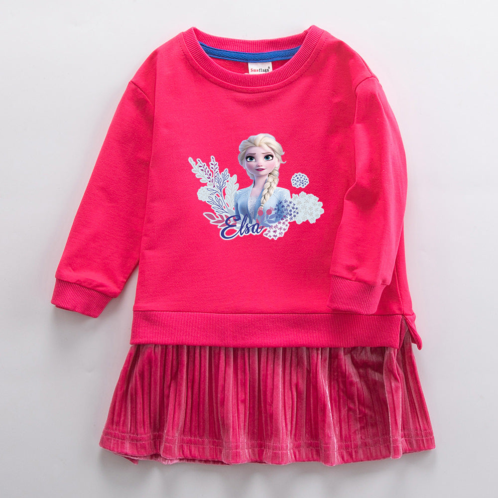 Elsa New Girl Party Toddler Princess Costume Mickey Mouse Dress For Casual Wear Holiday