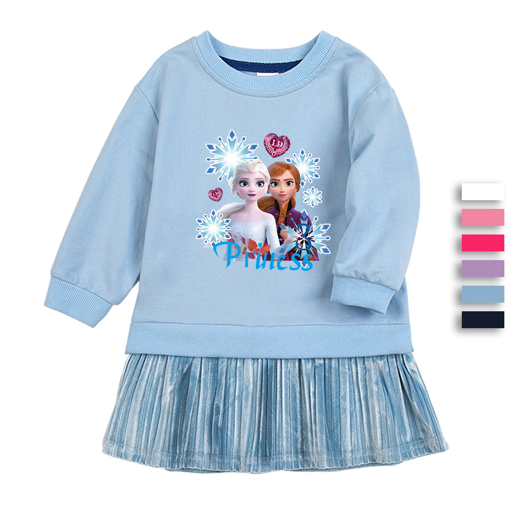 Anna Elsa New Girl Party Toddler Princess Costume Mickey Mouse Dress For Casual Wear Holiday