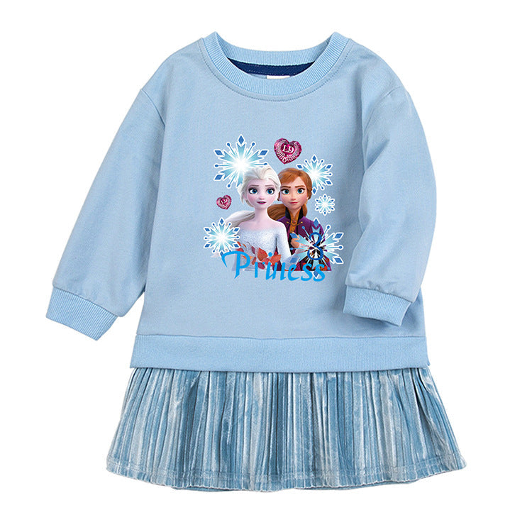 Anna Elsa New Girl Party Toddler Princess Costume Mickey Mouse Dress For Casual Wear Holiday
