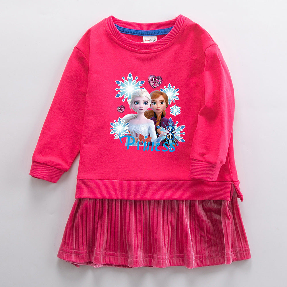 Anna Elsa New Girl Party Toddler Princess Costume Mickey Mouse Dress For Casual Wear Holiday