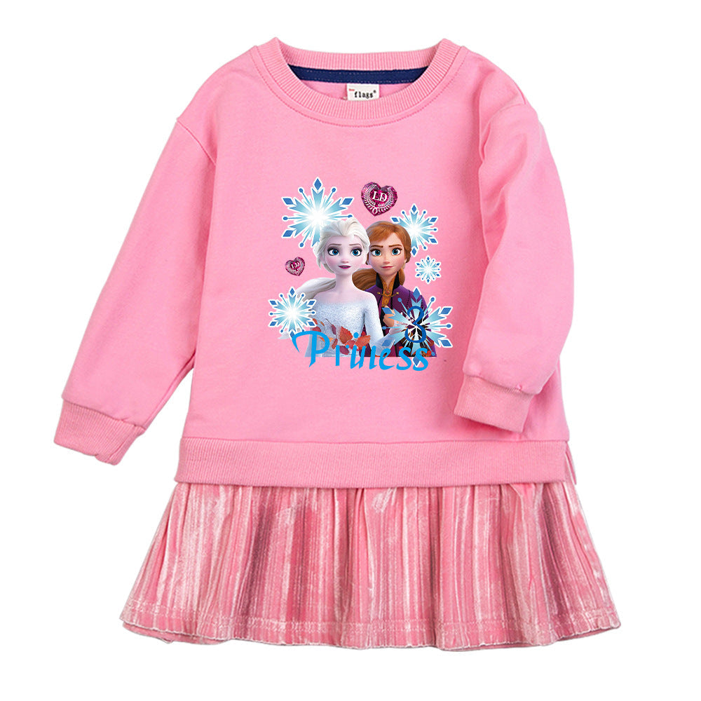Anna Elsa New Girl Party Toddler Princess Costume Mickey Mouse Dress For Casual Wear Holiday