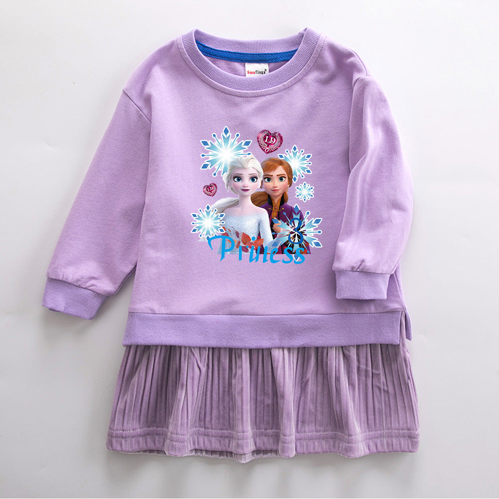 Anna Elsa New Girl Party Toddler Princess Costume Mickey Mouse Dress For Casual Wear Holiday