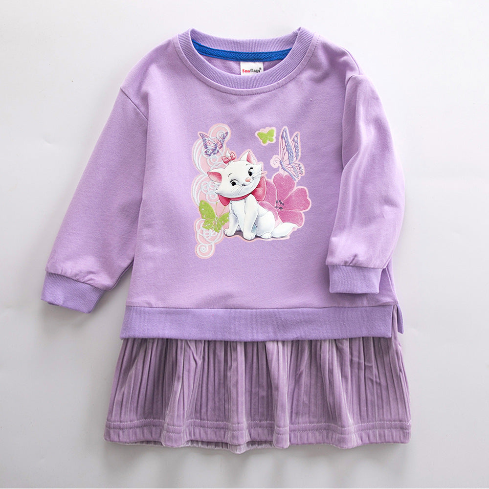 Marie Cat New Girl Party Toddler Princess Costume Mickey Mouse Dress For Casual Wear