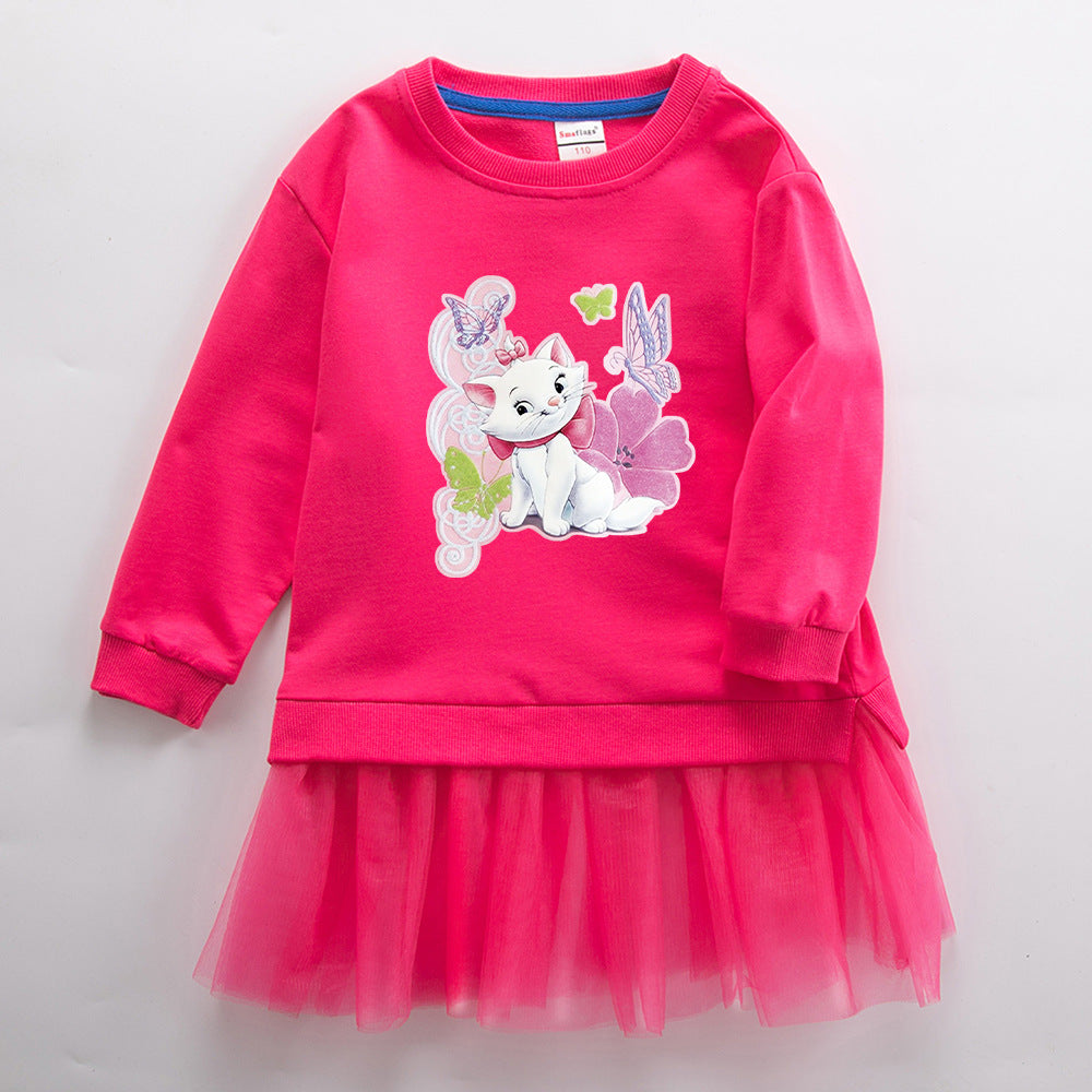 Marie Cat New Girl Party Toddler Princess Costume Mickey Mouse Dress For Casual Wear