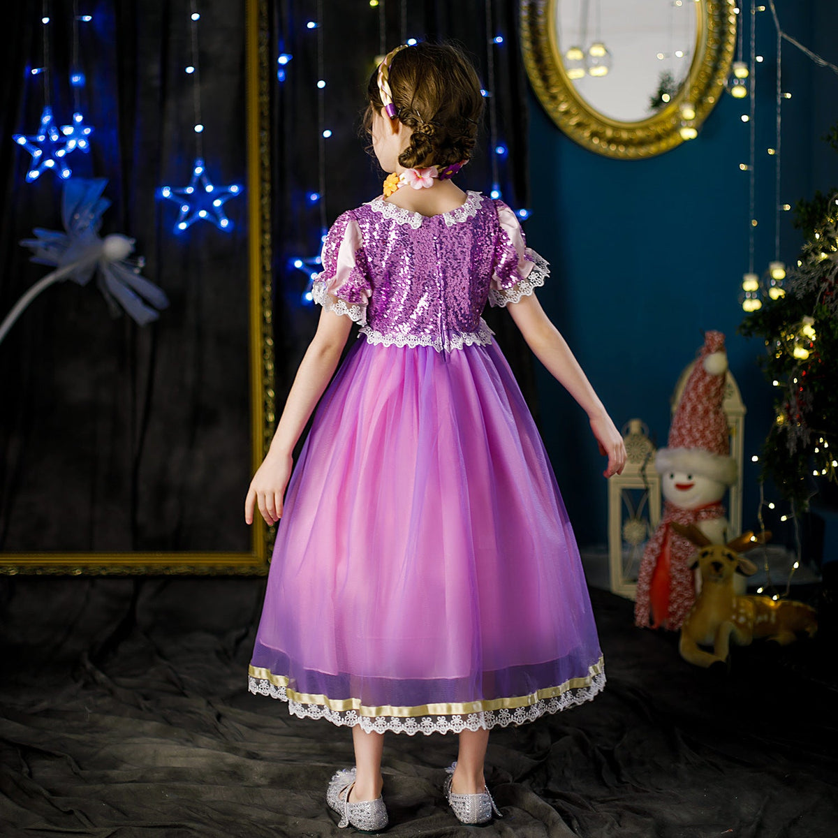 New Rapunzel Girl Costume Princess Dresses For Halloween Birthday Party