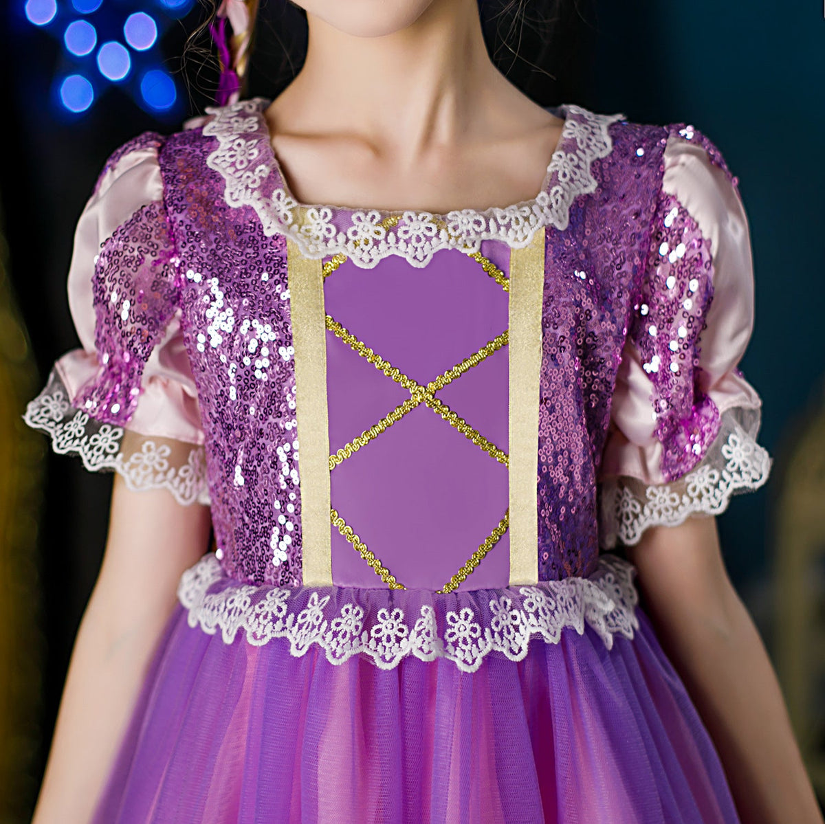 New Rapunzel Girl Costume Princess Dresses For Halloween Birthday Party