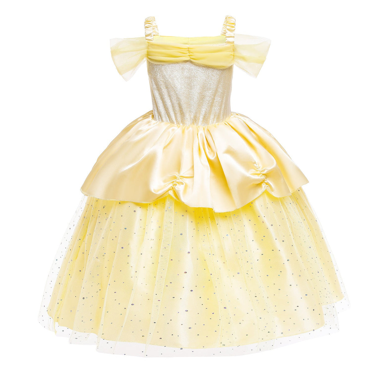 New Girl Costume Dresses Belle Lace Up Princess Cosplay Party Holiday Birthday Fancy