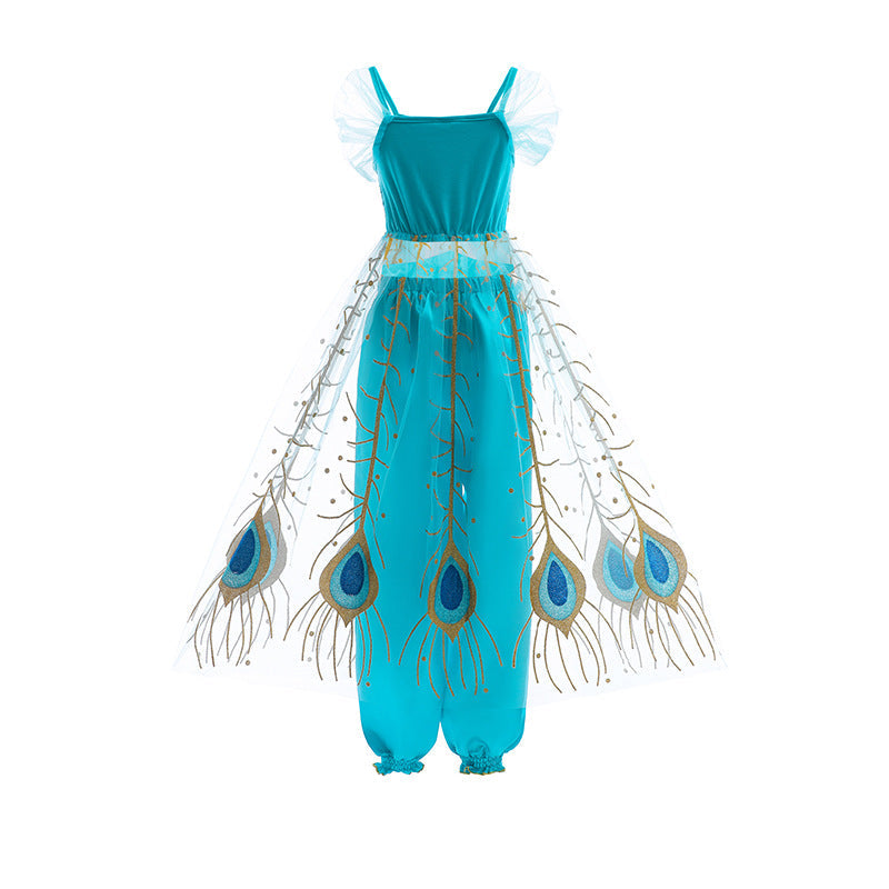 New Girls Costume Outfits Jasmine Princess Aladdin Lamp Cosplay Party Holiday Halloween  Birthday