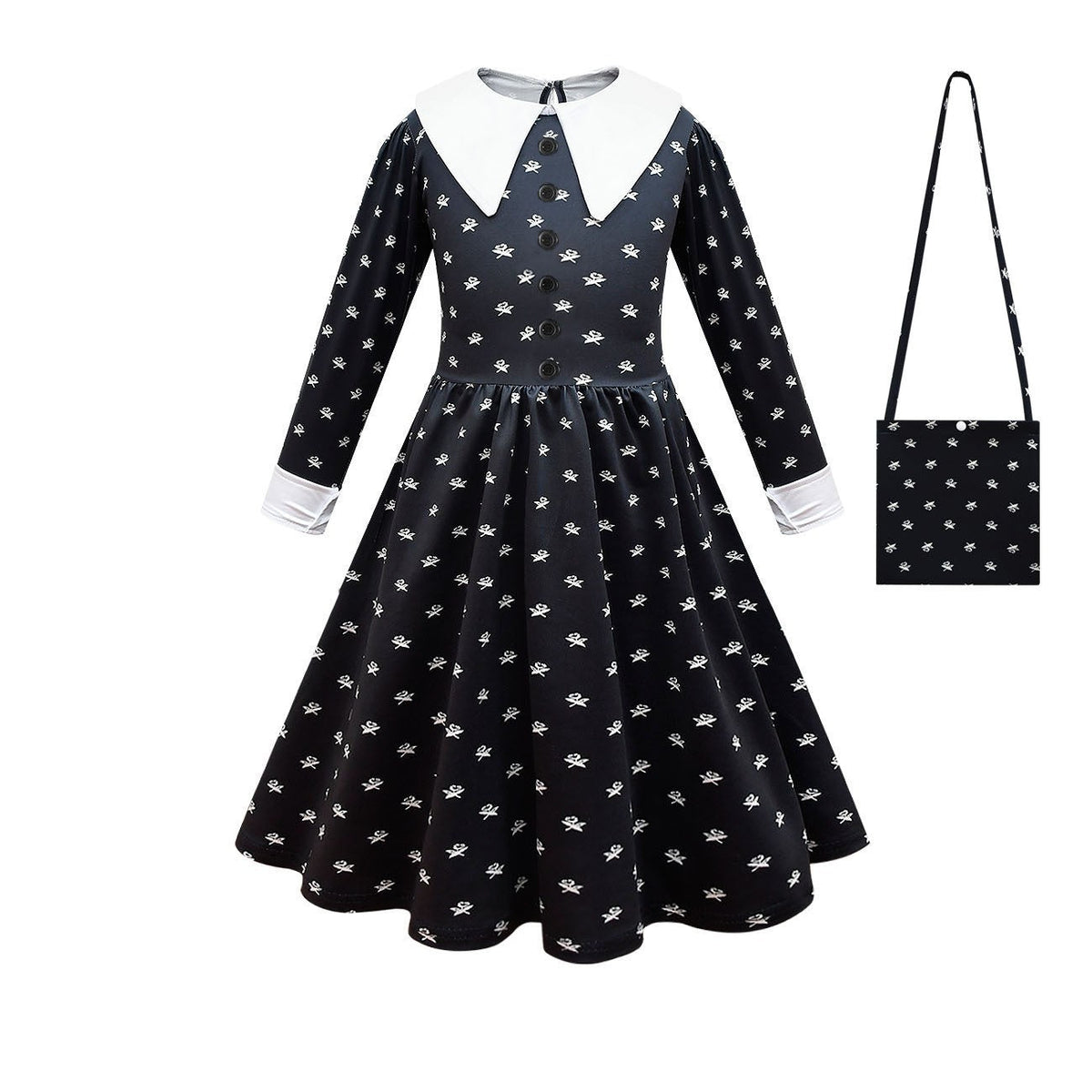 Wednesday Addams Kids Girl Cosplay Costume Outfit Dresses