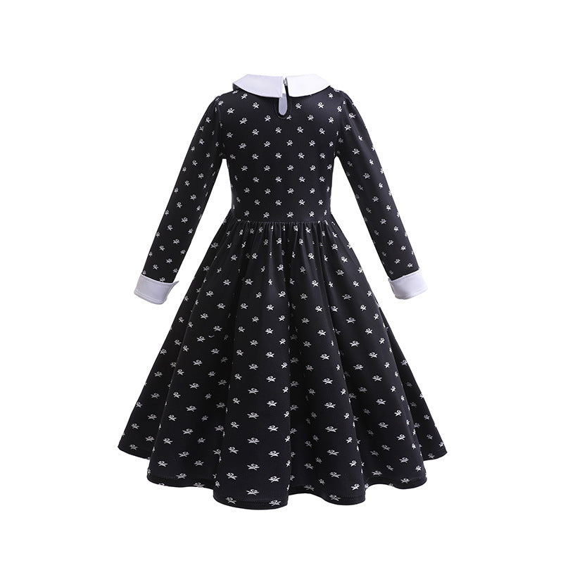 Wednesday Addams Kids Girl Cosplay Costume Outfit Dresses