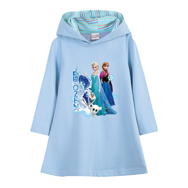 New Girl Party Toddler Princess Costume Elsa Anna Dress For Casual Wear Holiday