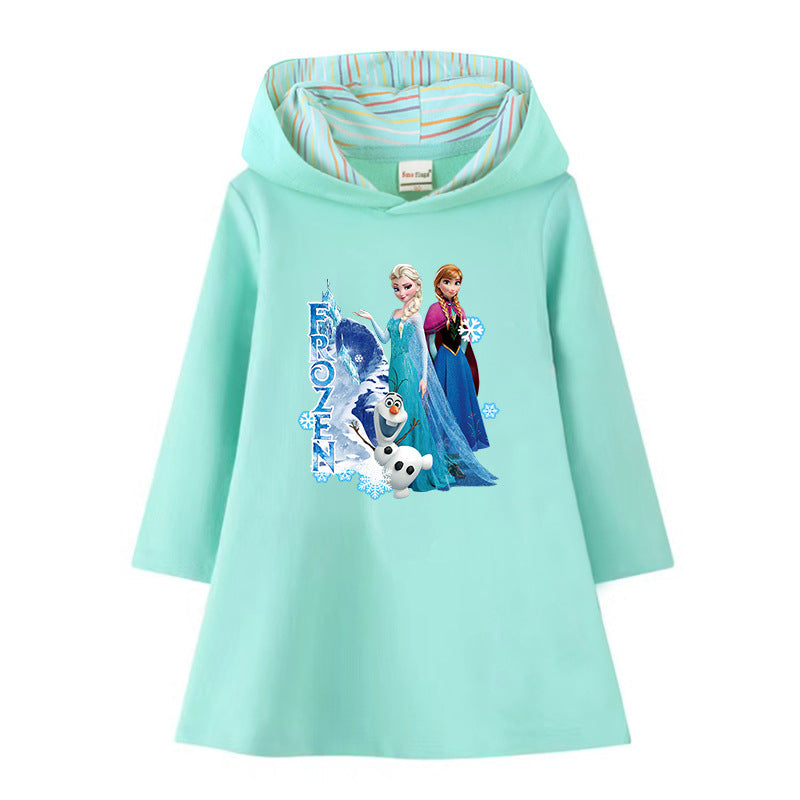 New Girl Party Toddler Princess Costume Elsa Anna Dress For Casual Wear Holiday