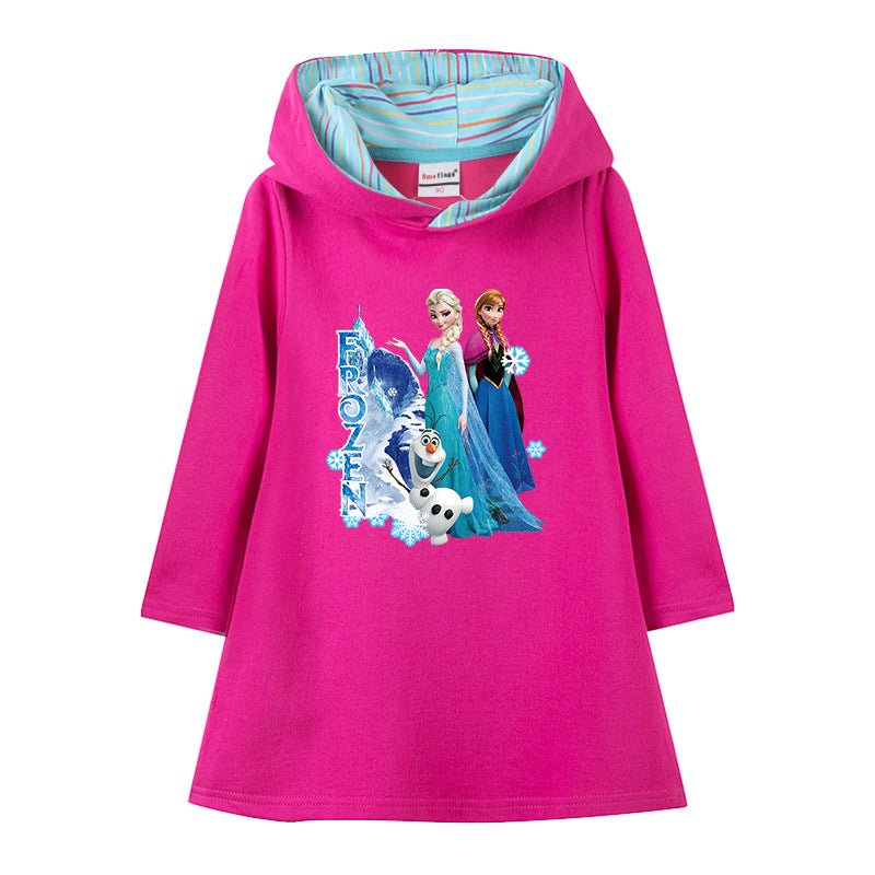 New Girl Party Toddler Princess Costume Elsa Anna Dress For Casual Wear Holiday