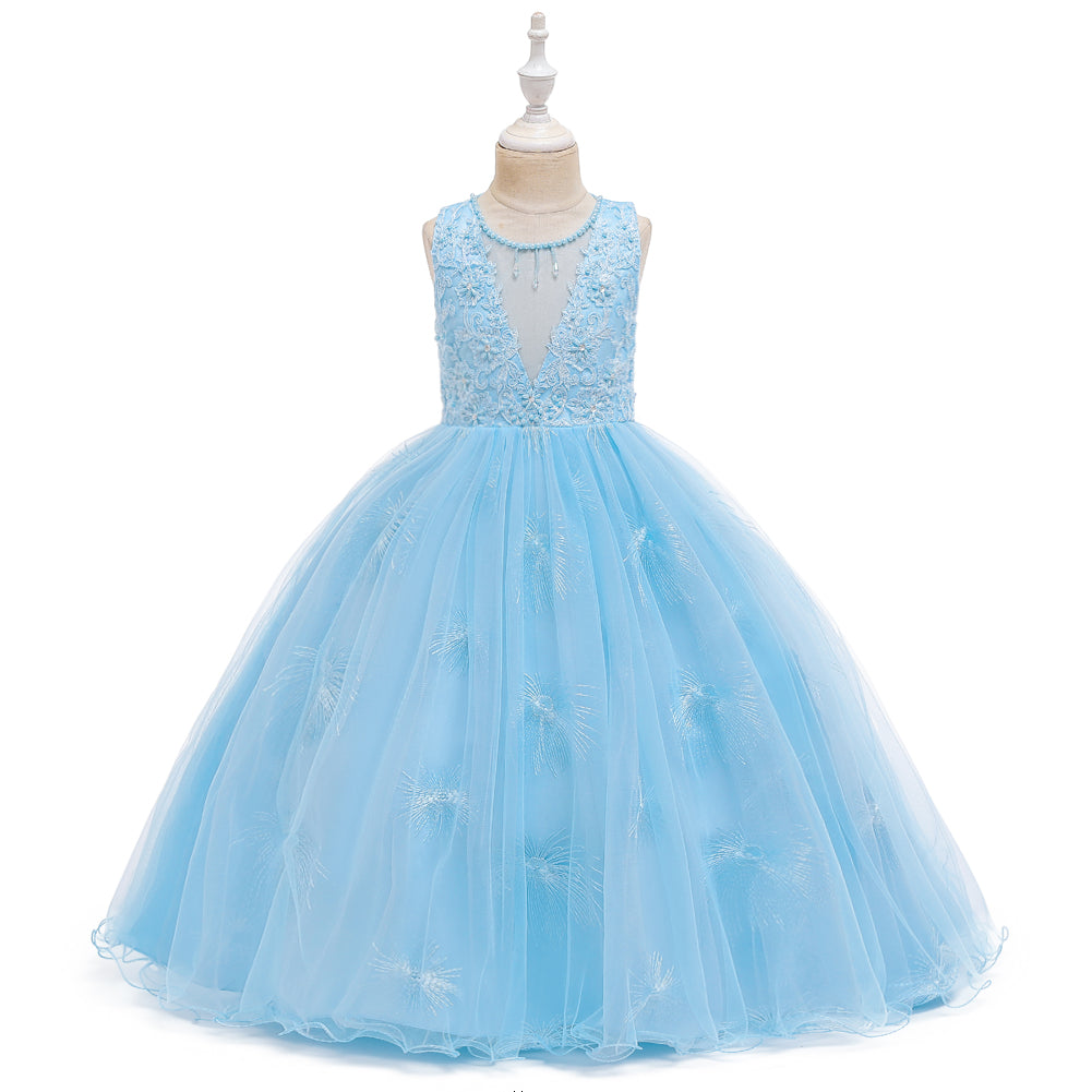 Girl Dresses Wedding Formal Ball Gown Birthday Holiday Party Bridesmaid Prom