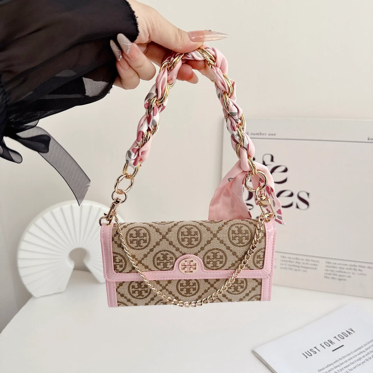 T Monogram Leather iPhone Case Bag