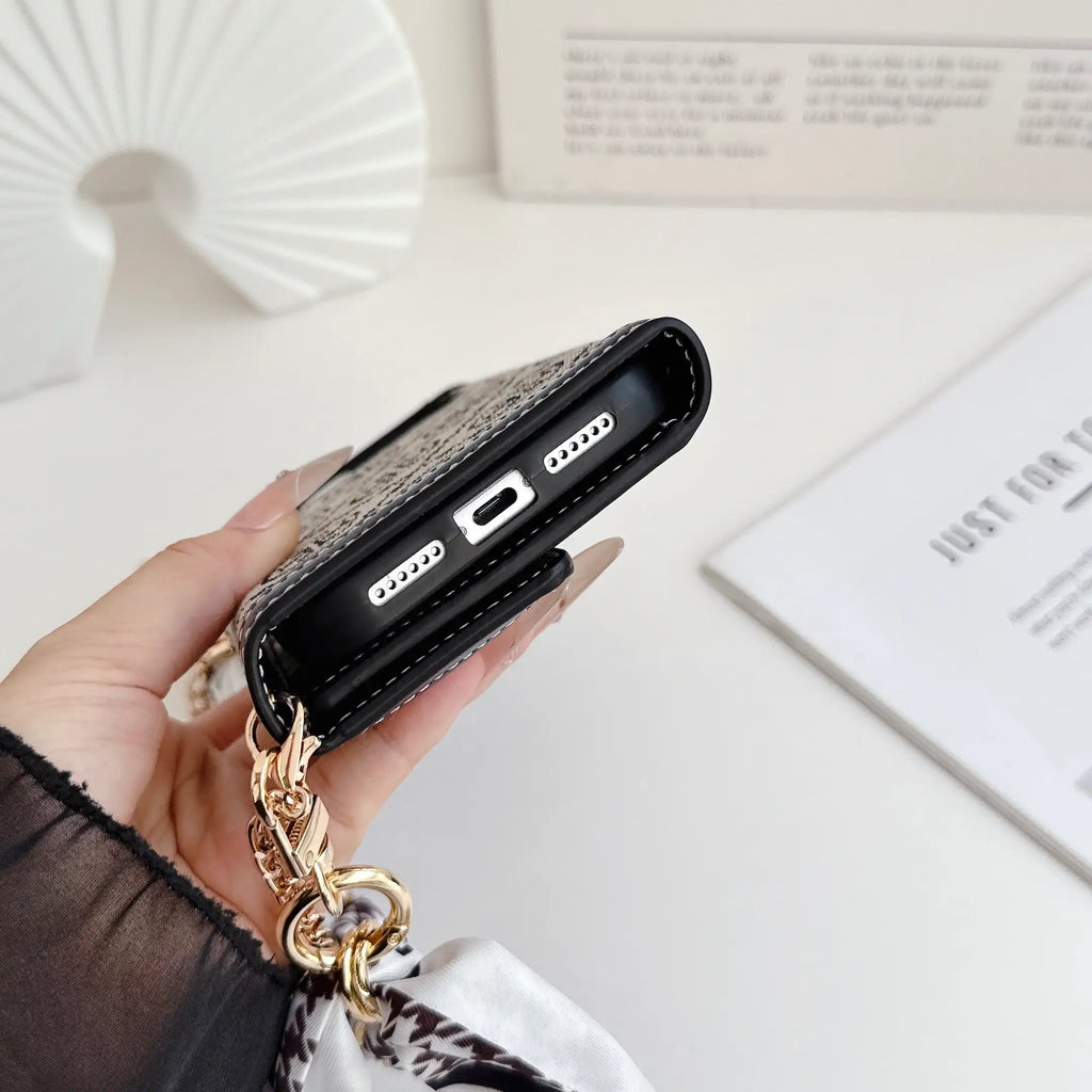 T Monogram Leather iPhone Case Bag