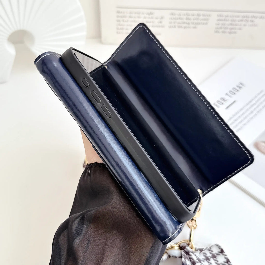 T Monogram Leather iPhone Case Bag
