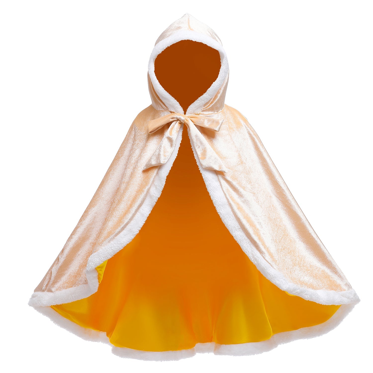 Frozen Fur Princess Hooded Cape Cloak Elsa costume for Girl Dress Up