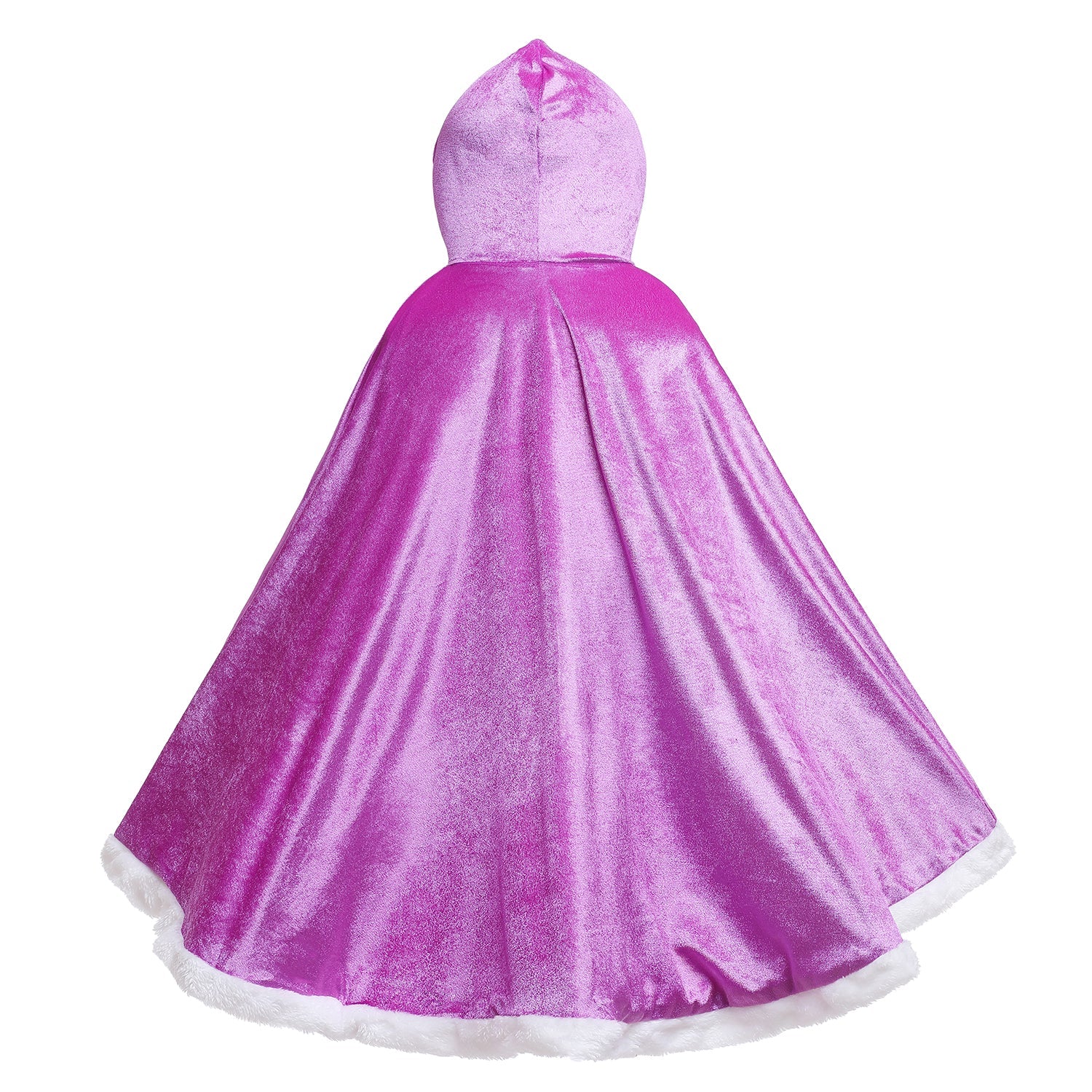 Frozen Fur Princess Hooded Cape Cloak Elsa costume for Girl Dress Up
