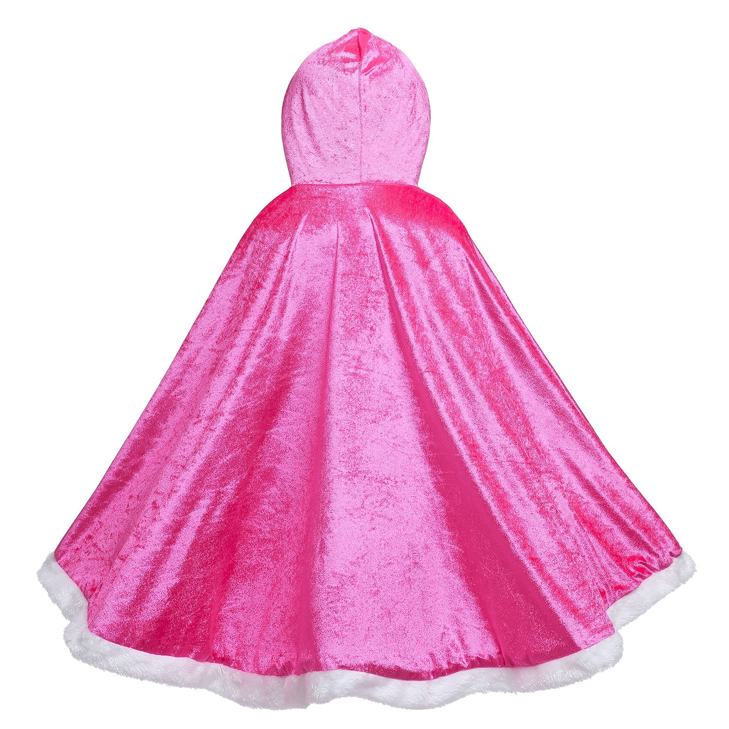 Frozen Fur Princess Hooded Cape Cloak Elsa costume for Girl Dress Up