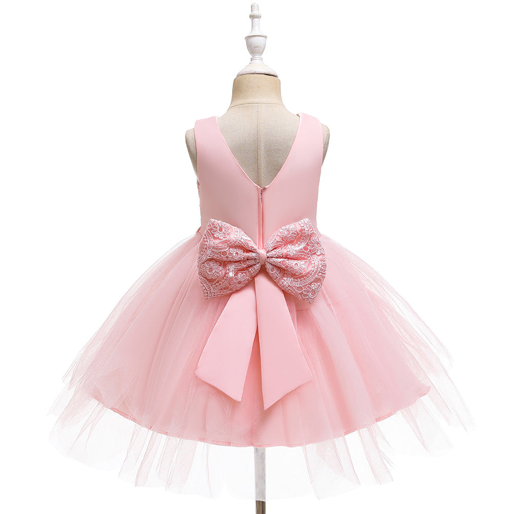 Flower Girl Dresses Toddler Kids Pearl Tutu Princess Wedding Bridesmaid Formal Graduation