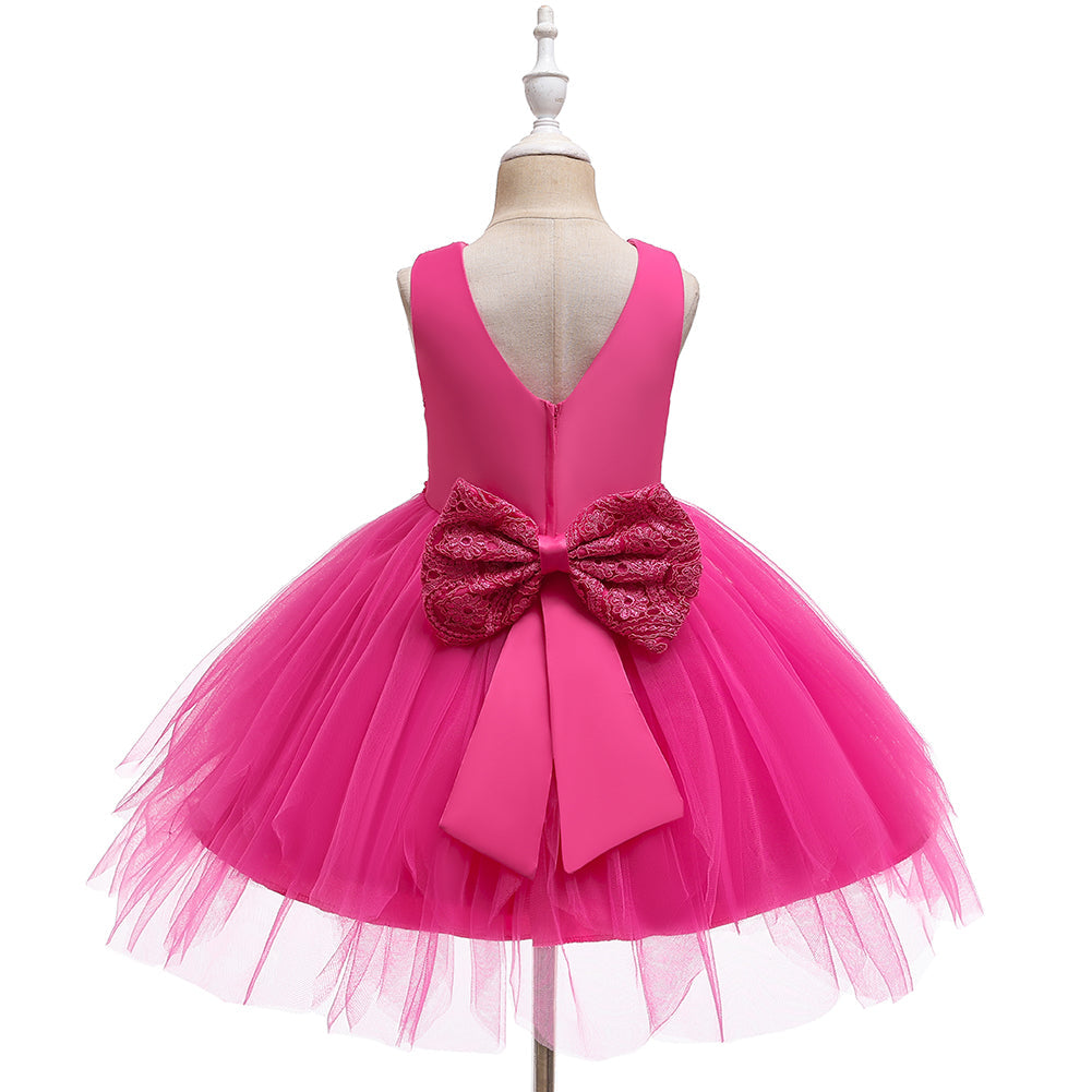 Flower Girl Dresses Toddler Kids Pearl Tutu Princess Wedding Bridesmaid Formal Graduation