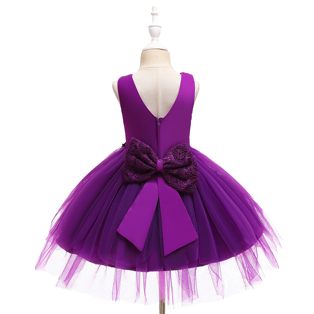 Flower Girl Dresses Toddler Kids Pearl Tutu Princess Wedding Bridesmaid Formal Graduation
