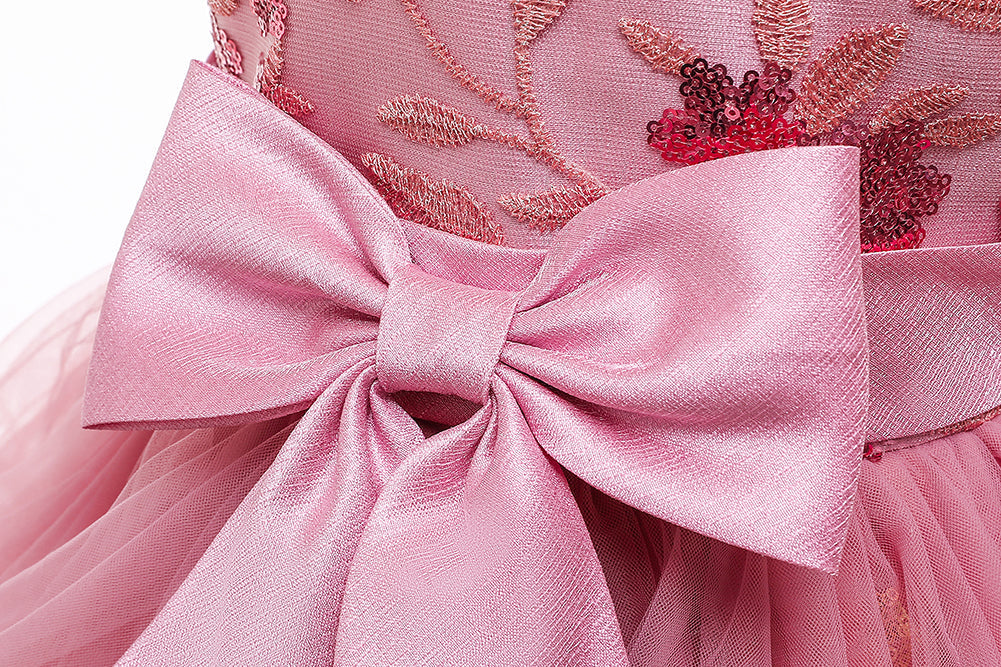 Flower Girl Dresses Ruffle Toddler Kids Knee Length Princess Wedding Formal Holiday Birthday Party
