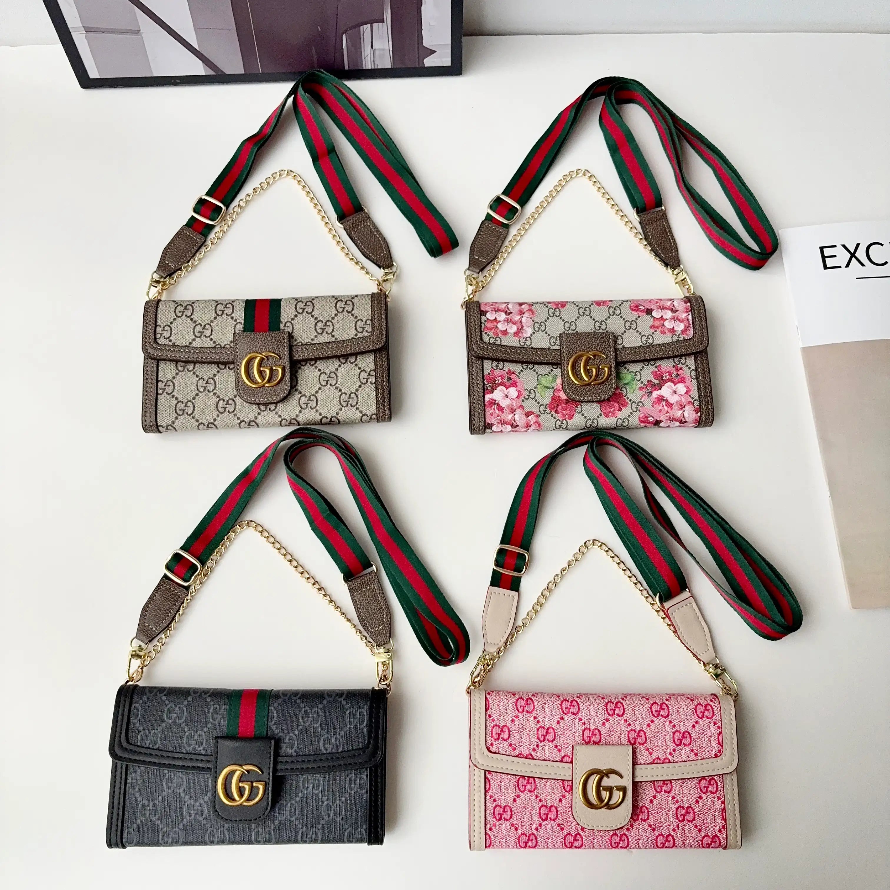 G Monogram Leather iPhone Case Bag
