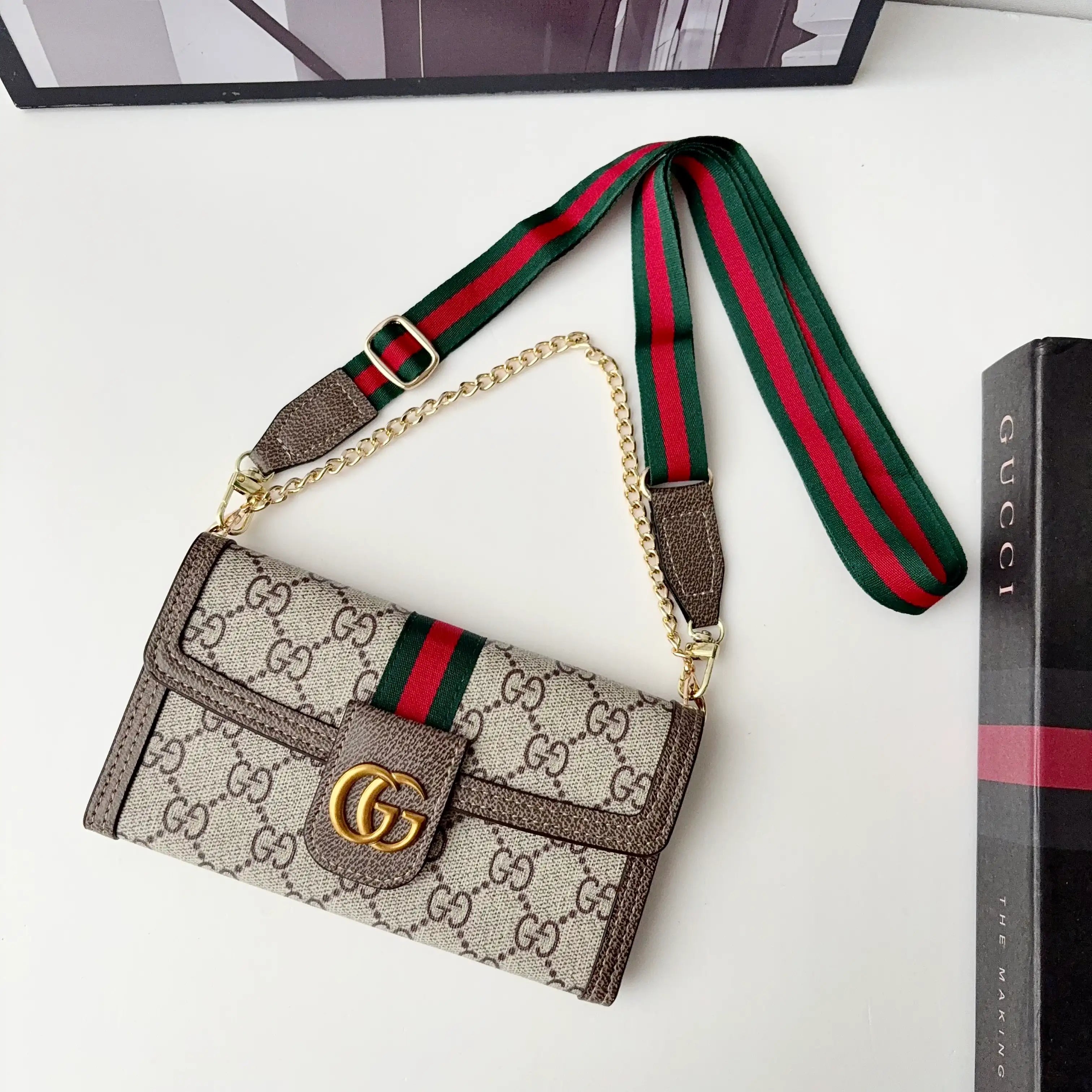 G Monogram Leather iPhone Case Bag