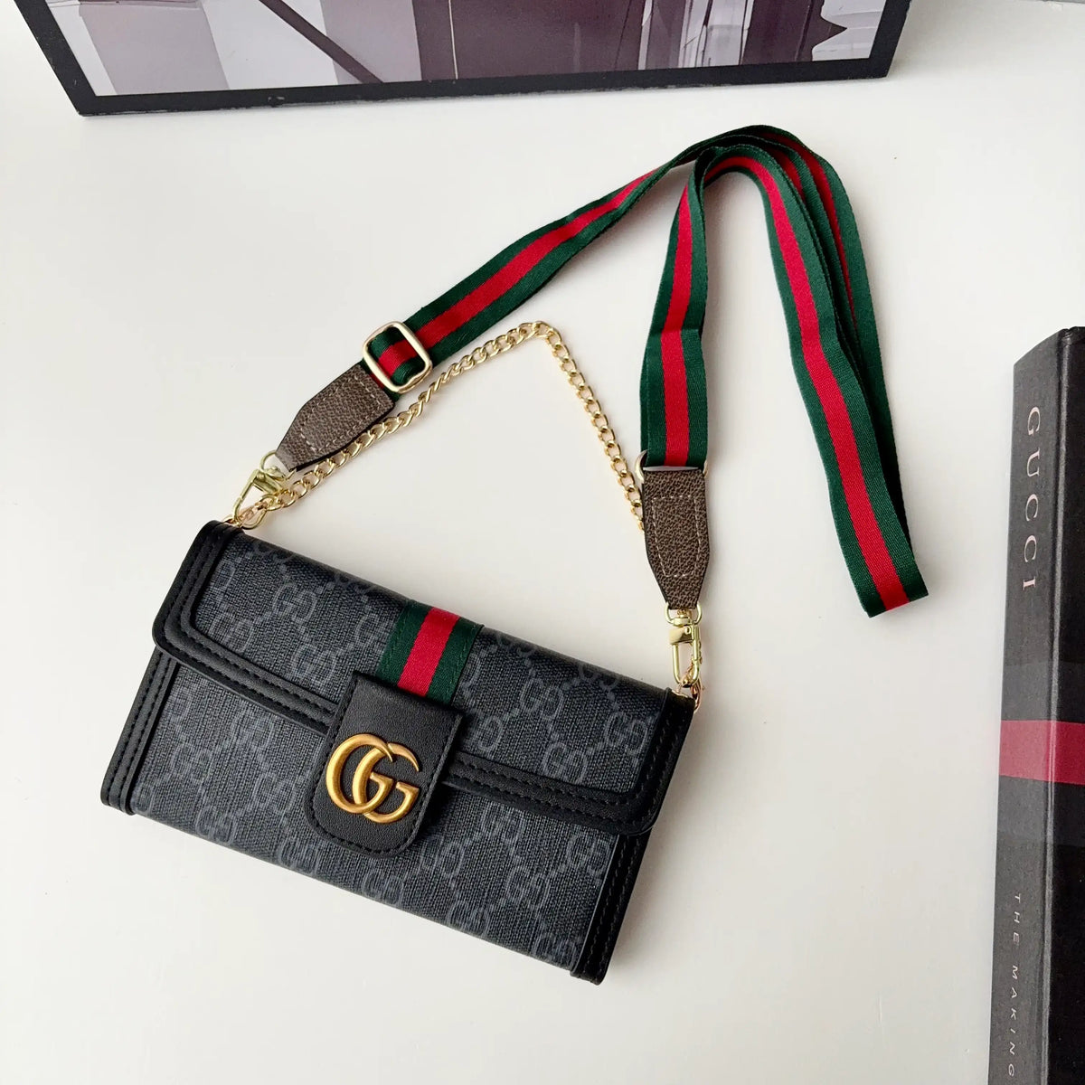 G Monogram Leather iPhone Case Bag