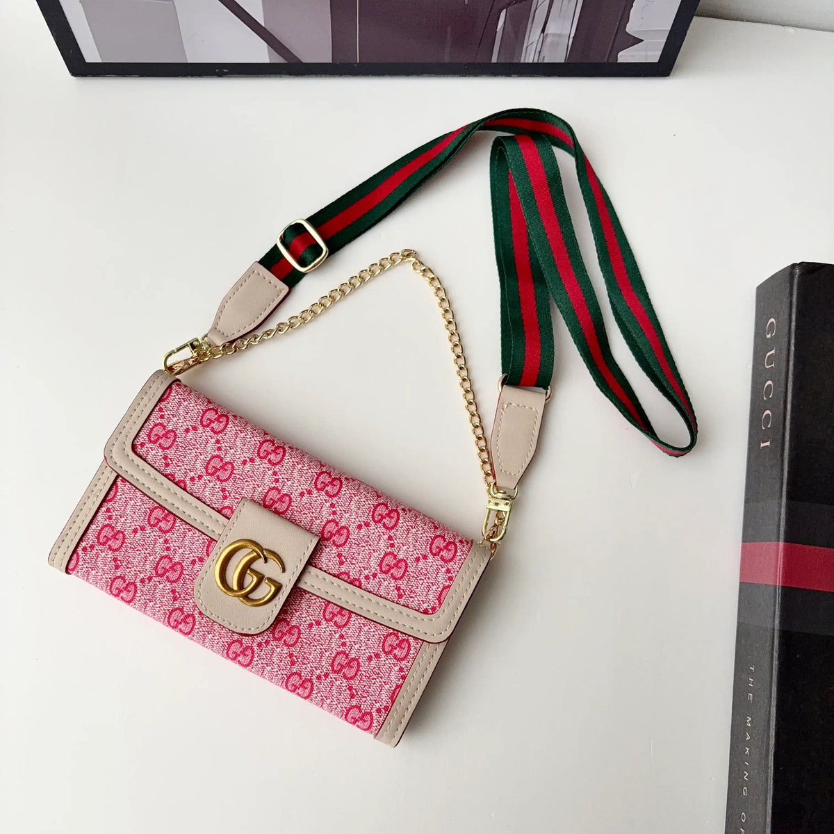 G Monogram Leather iPhone Case Bag