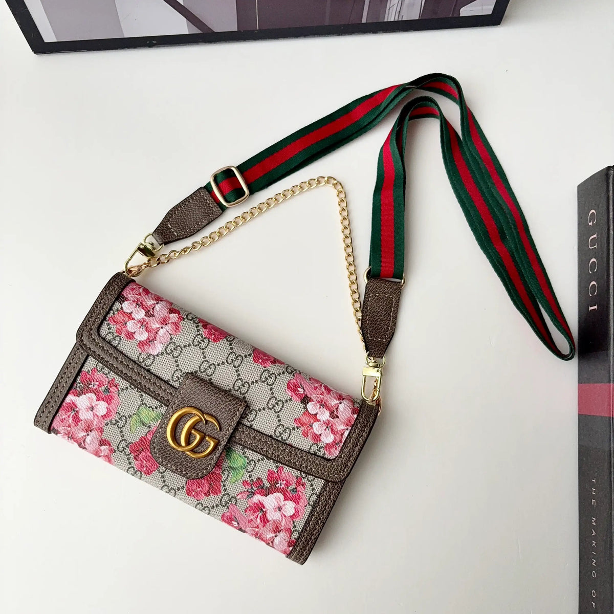G Monogram Leather iPhone Case Bag