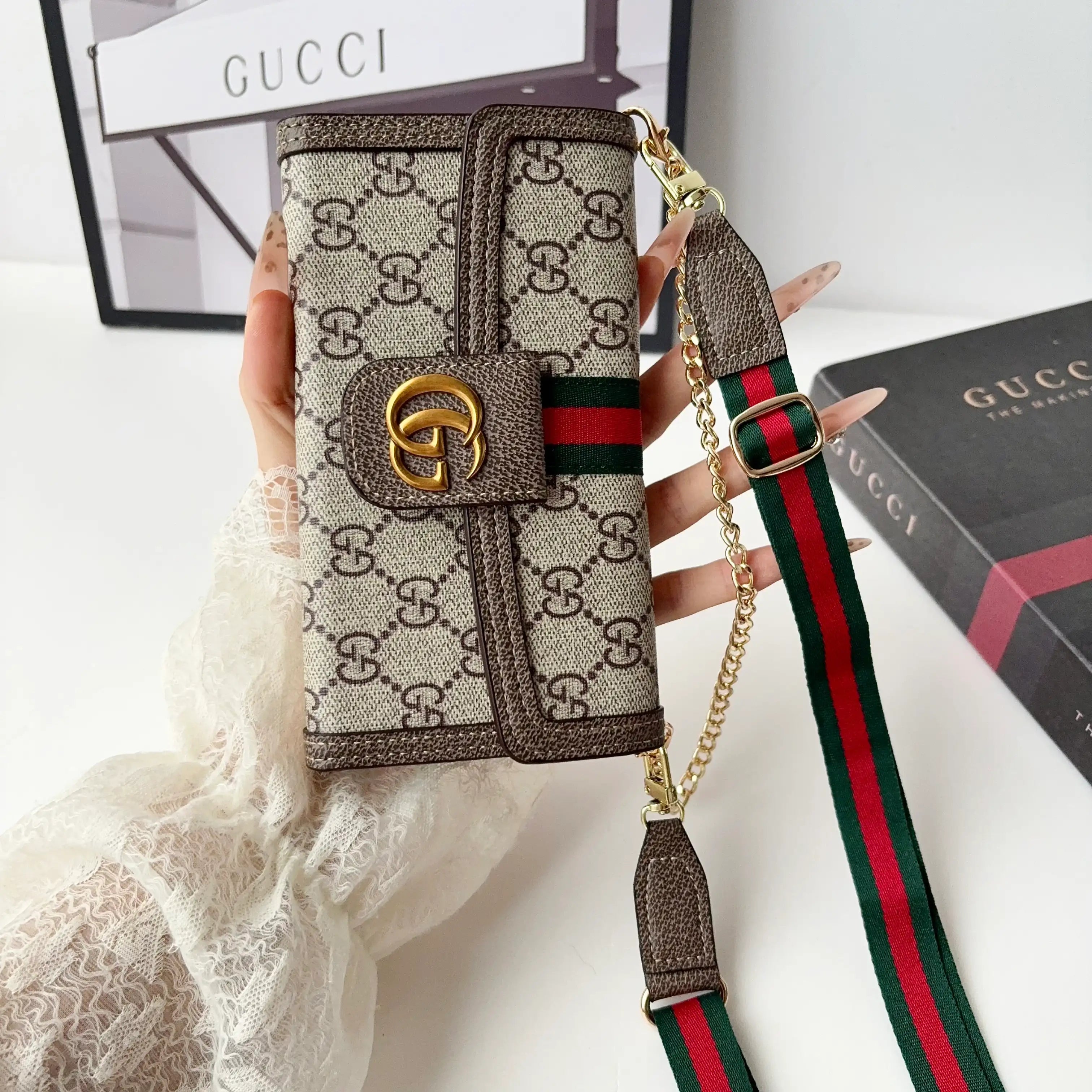 G Monogram Leather iPhone Case Bag
