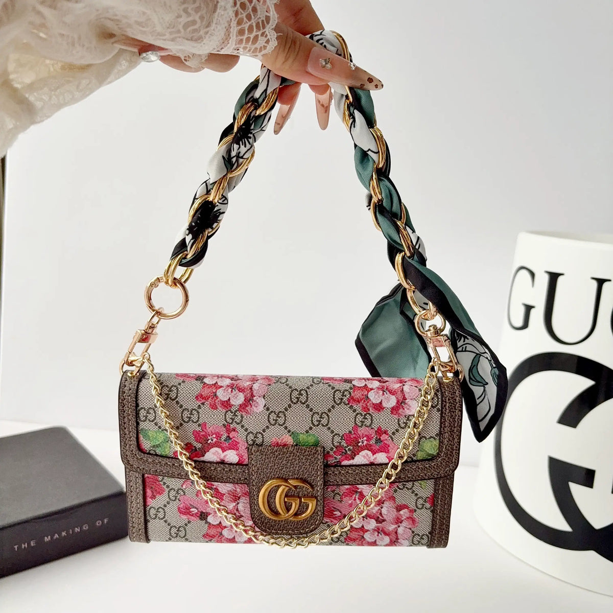 G Monogram Leather iPhone Case Bag