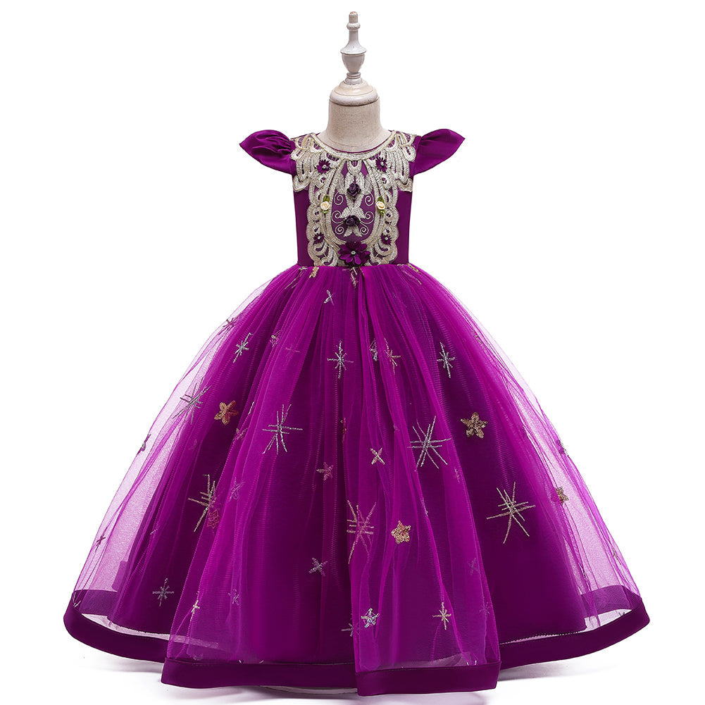 Flower Girl Dress Kids Princess Wedding Graduation Tulle Formal Holiday Party Ball Gown