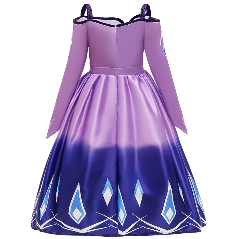 Frozen 2 Girls Elsa Princess Cosplay Costume Dresses For Party Holidays