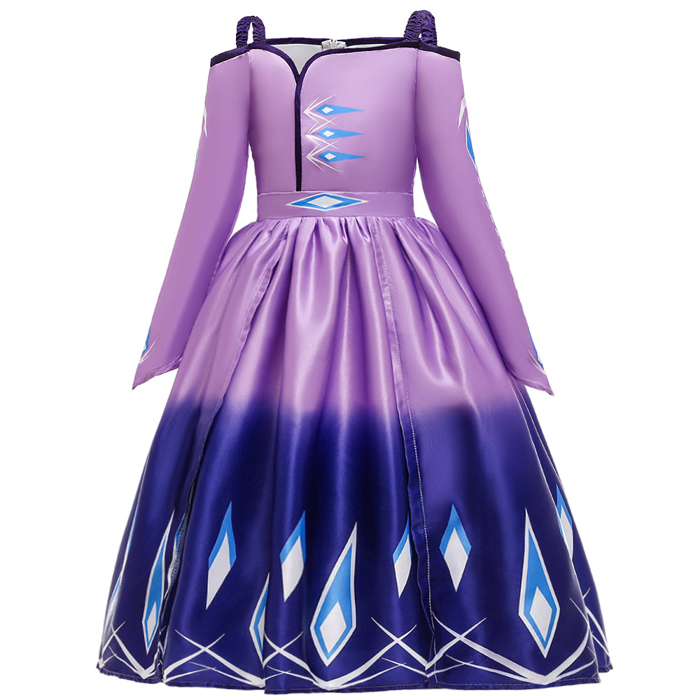 Frozen 2 Girls Elsa Princess Cosplay Costume Dresses For Party Holidays