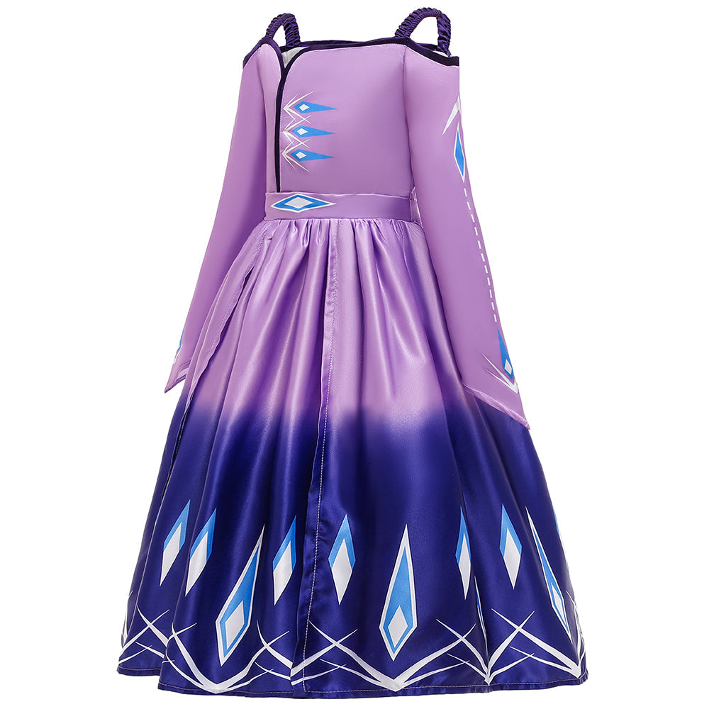 Frozen 2 Girls Elsa Princess Cosplay Costume Dresses For Party Holidays