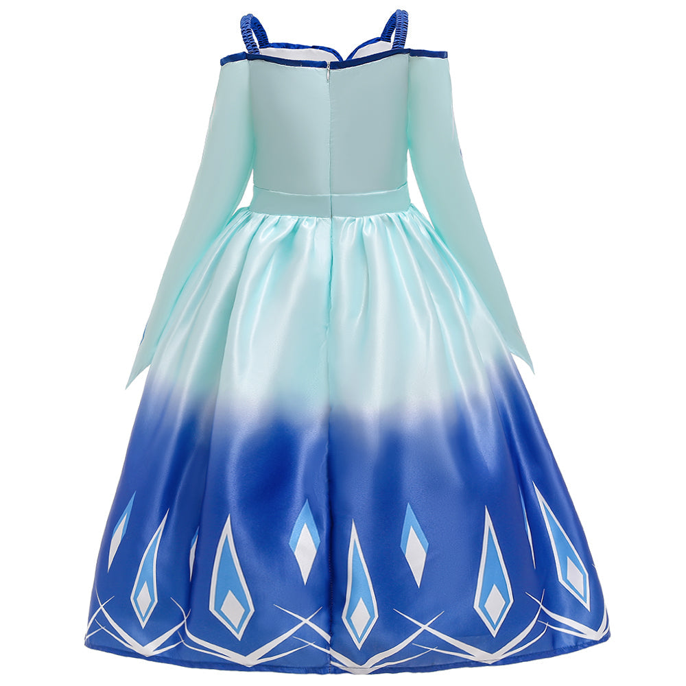 Frozen 2 Girls Elsa Princess Cosplay Costume Dresses For Party Holidays
